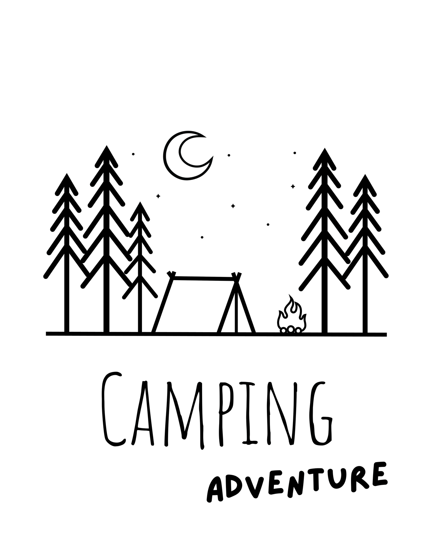 Camping Adventure Hoodie – Minimalistisches Outdoor Design für Camper & Naturfreunde, Sweatshirt, Geschenkidee Camper, Herren, Frauen, Unisex - Kapuzenpullover - SprücheKüche - Druckfrisch & frech