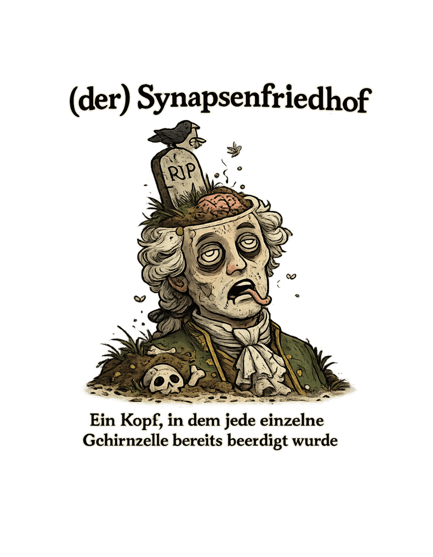 Der Synapsen Friedhof - Lustiges Unisex T-Shirt - SprücheKüche - Druckfrisch & frech