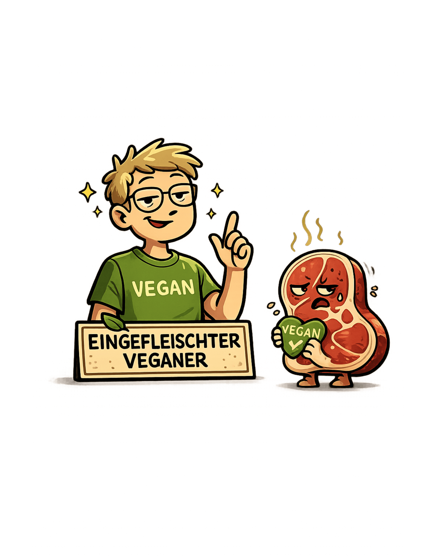 Eingefleischter Veganer – Lustiges Wortspiel Unisex T-Shirt