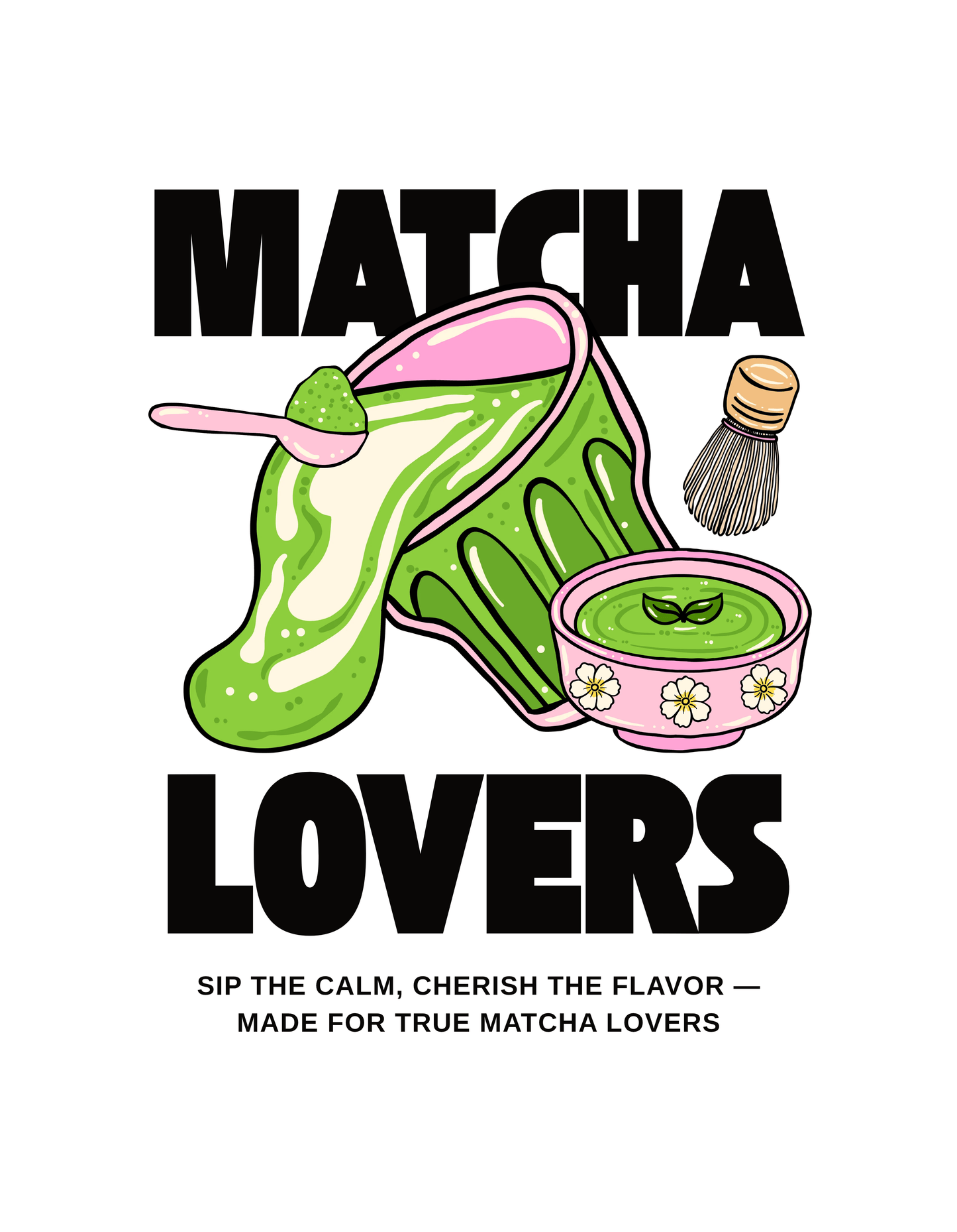 Matcha Lovers Hoodie – Süßes Matcha Design für echte Tea Fans, Herren, Frauen, Unisex - Kapuzenpullover - SprücheKüche - Druckfrisch & frech