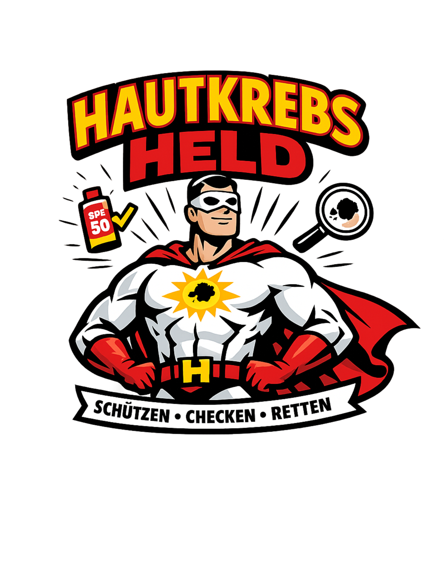 HAUTKREBS HELD - Statement Herren T-Shirt