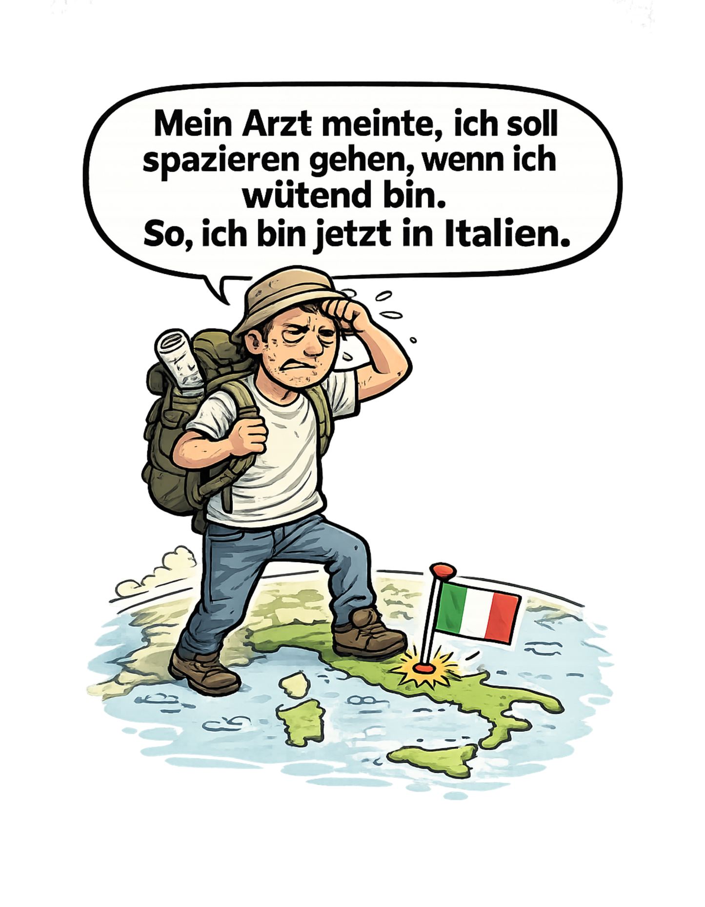 MEIN ARZT MEINTE... ITALIEN - Lustiges Herren T-Shirt
