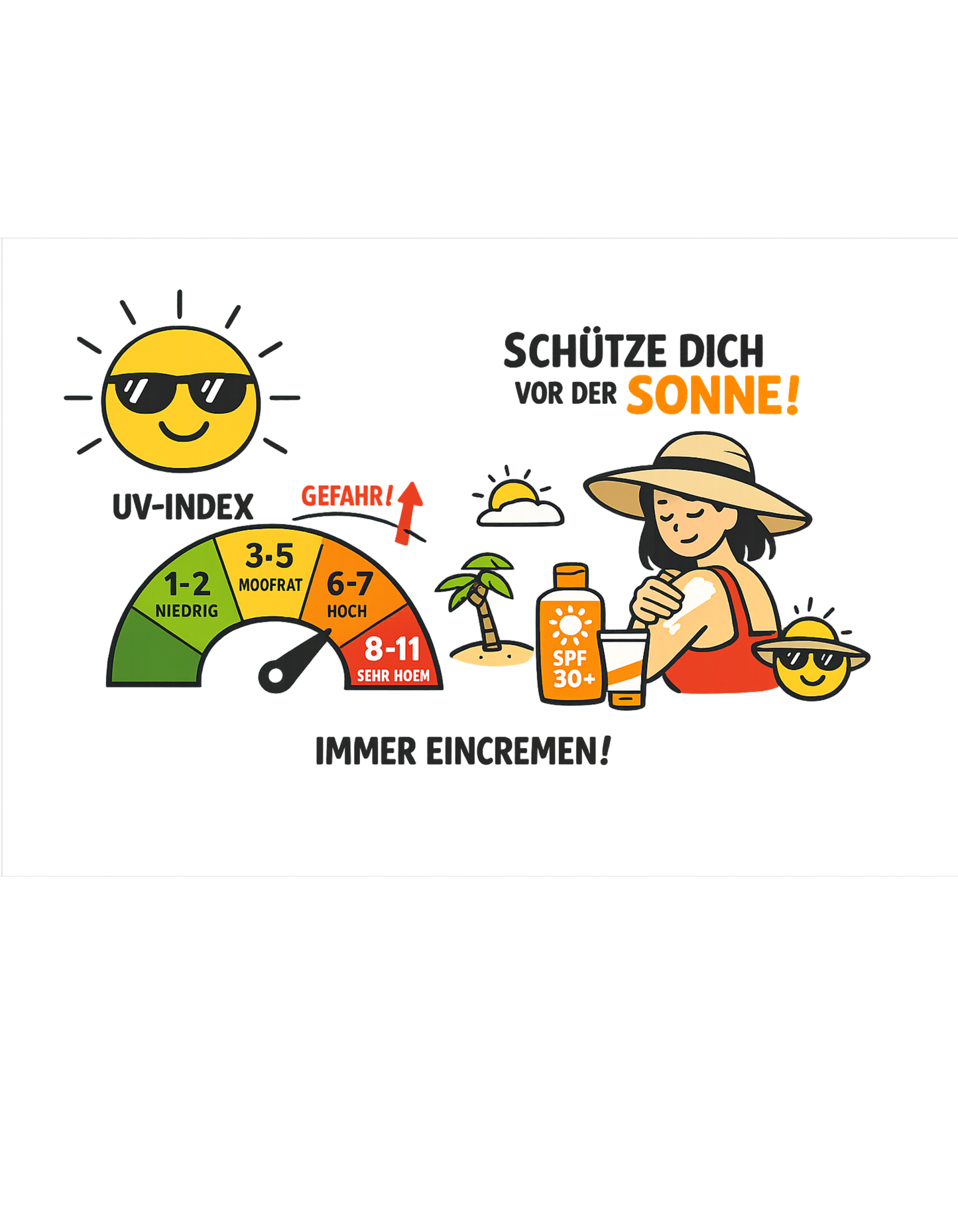 SCHÜTZE DICH VOR DER SONNE - Statement Herren T-Shirt