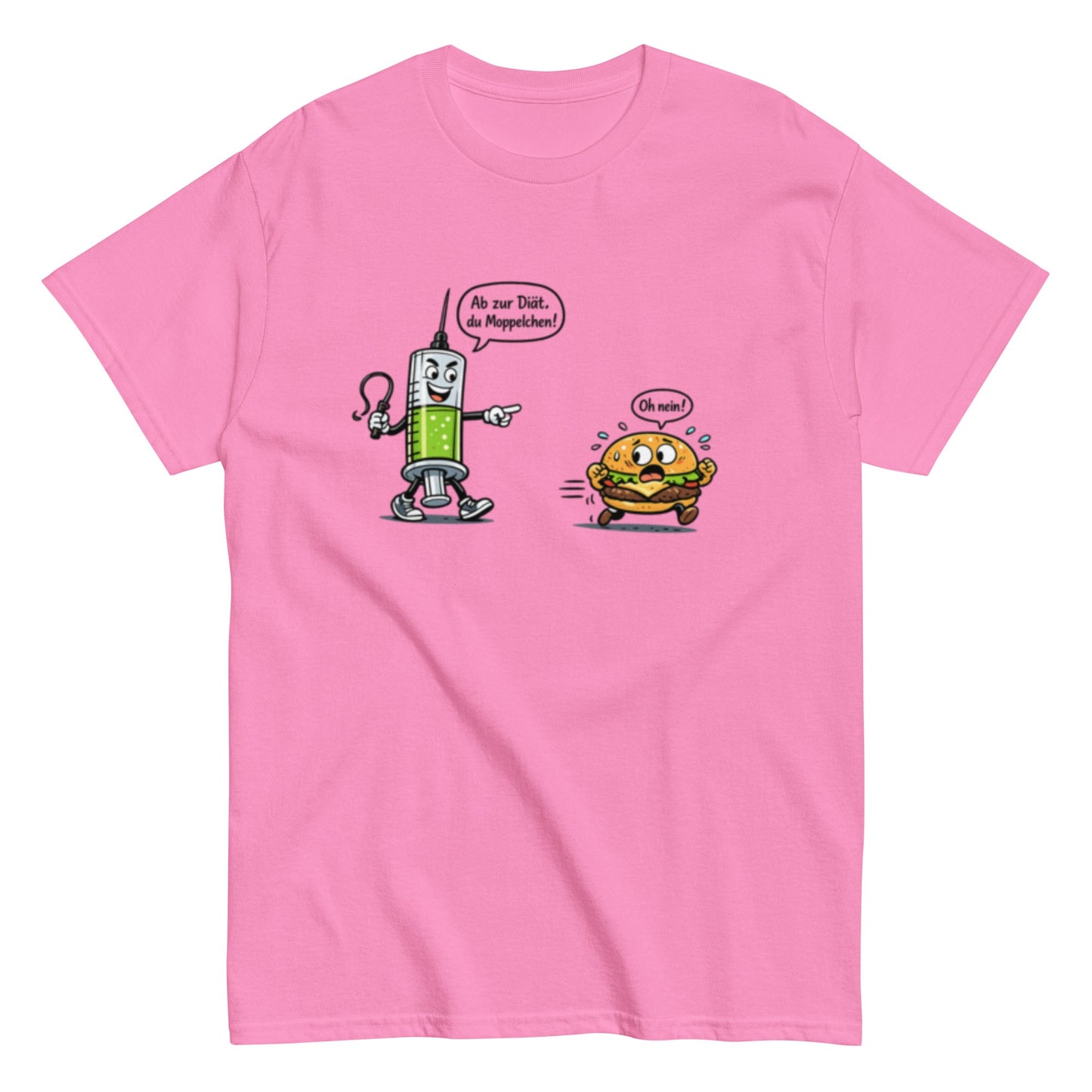 ABNEHMSPRITZE und BURGER - Lustiges Herren T-Shirt - SprücheKüche - Druckfrisch & frech
