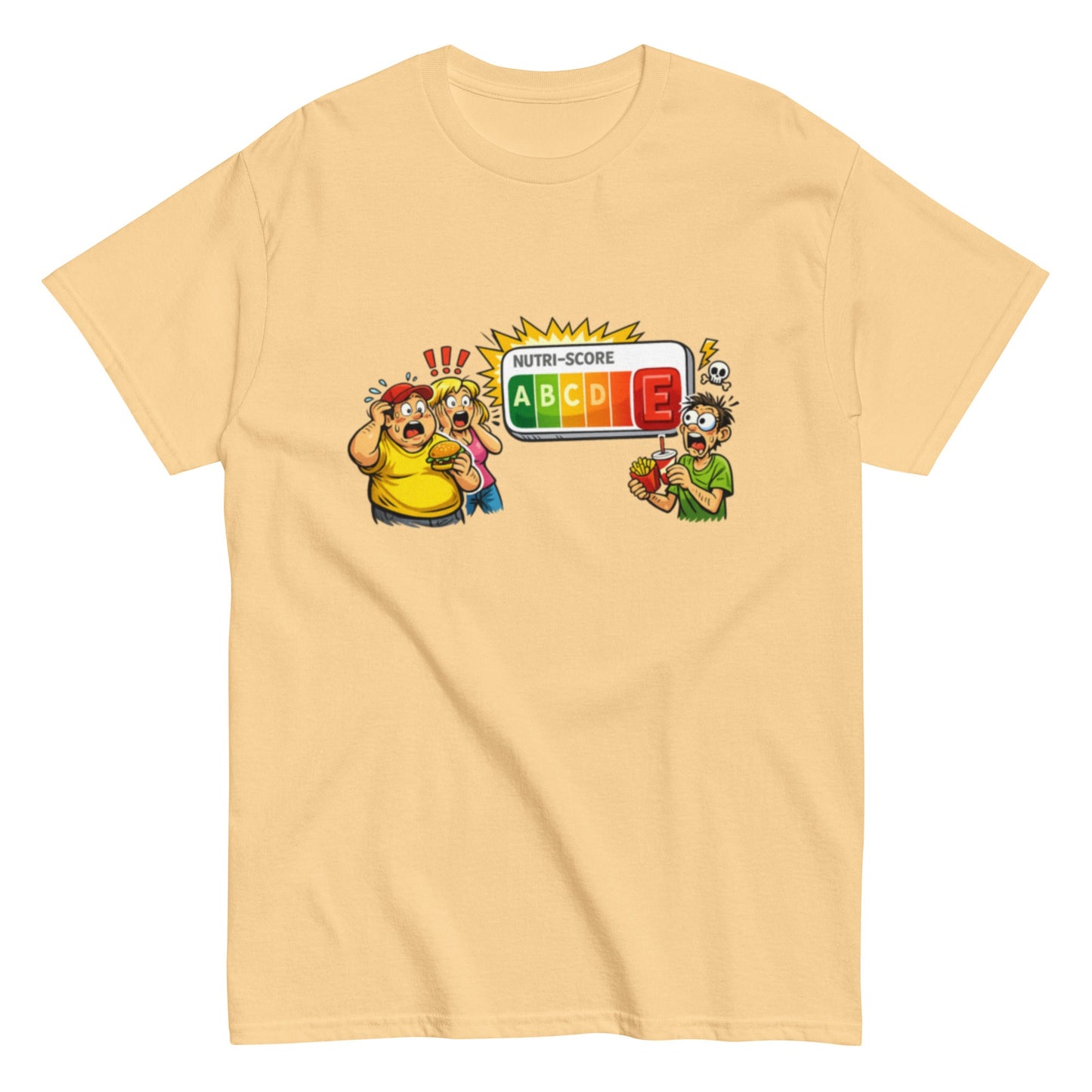 Ahhhhhh Nutriscore E - Lustiges Unisex T-Shirt - SprücheKüche - Druckfrisch & frech