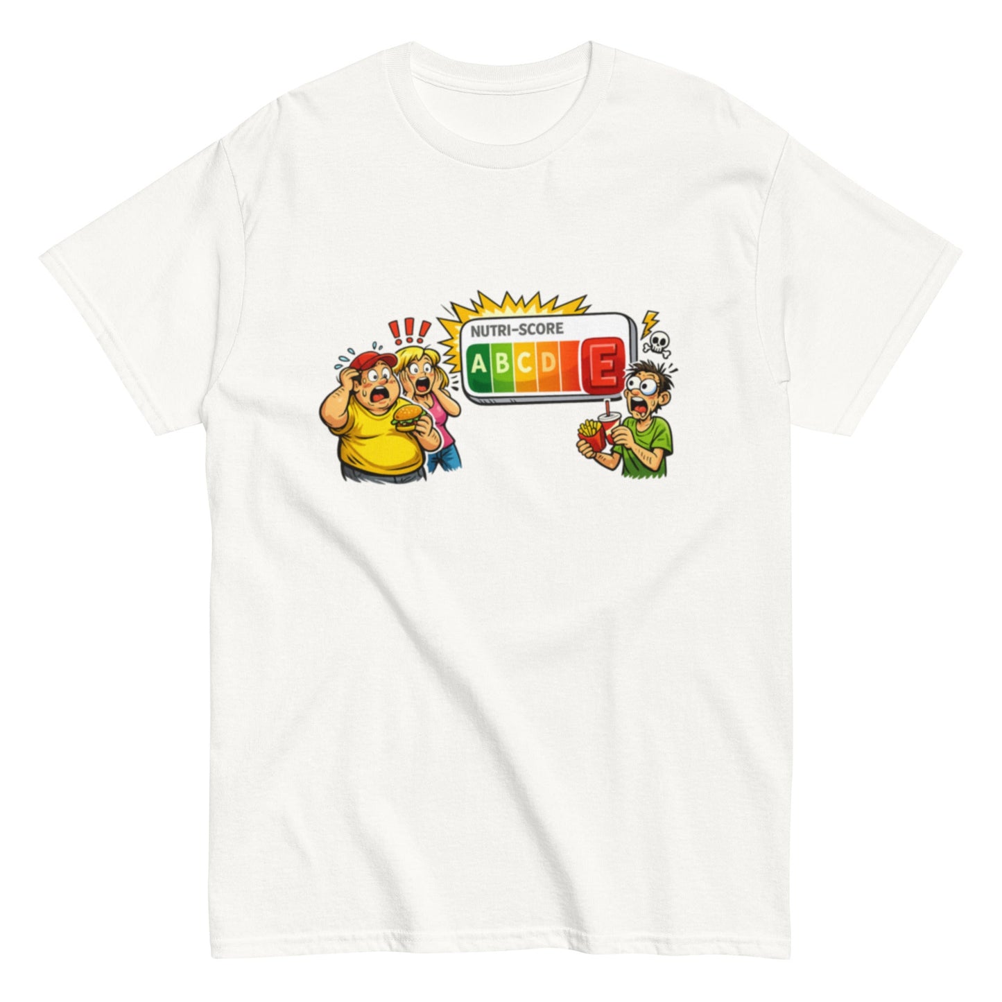 Ahhhhhh Nutriscore E - Lustiges Unisex T-Shirt - SprücheKüche - Druckfrisch & frech