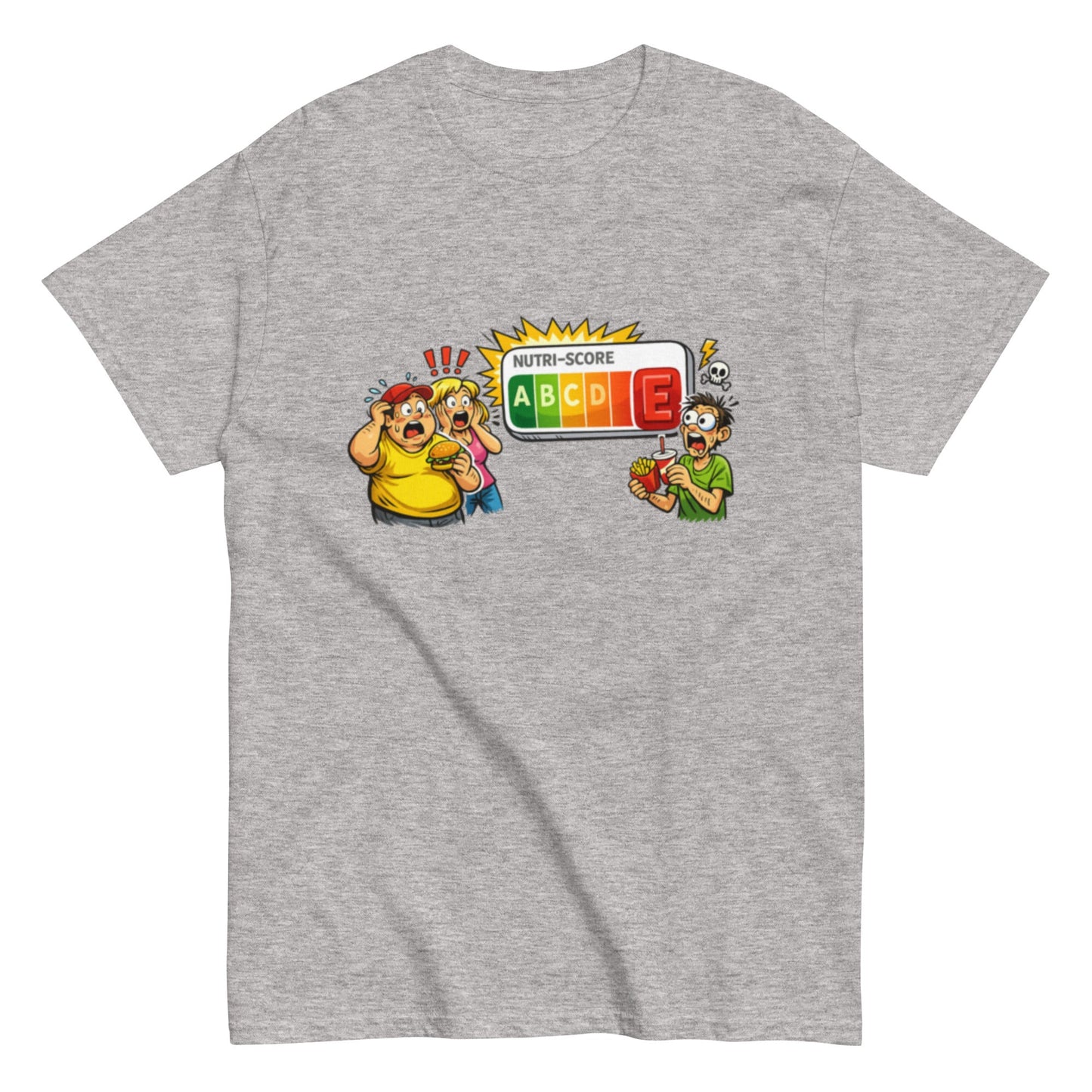 Ahhhhhh Nutriscore E - Lustiges Unisex T-Shirt - SprücheKüche - Druckfrisch & frech