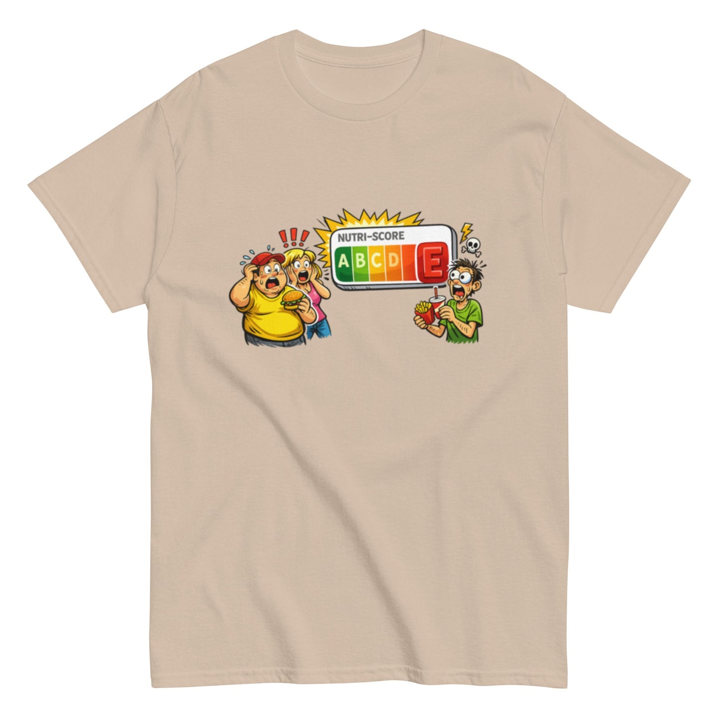 Ahhhhhh Nutriscore E - Lustiges Unisex T-Shirt - SprücheKüche - Druckfrisch & frech