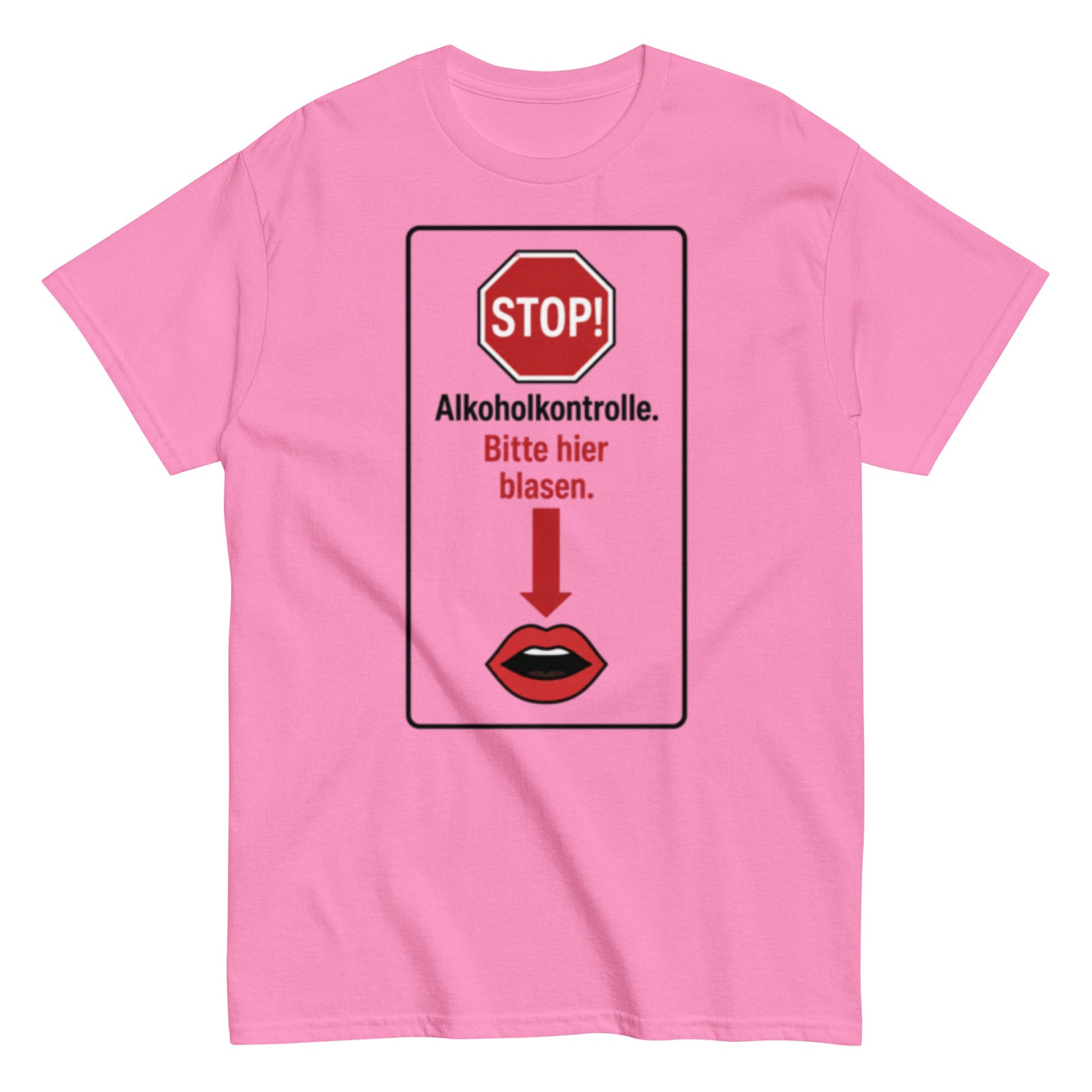 Bitte hier blasen Shirt – Lustiges Unisex T-Shirt - SprücheKüche - Druckfrisch & frech