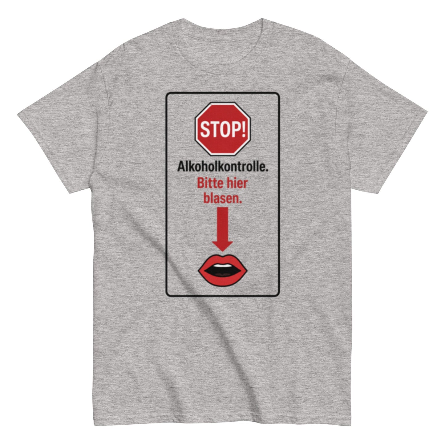 Bitte hier blasen Shirt – Lustiges Unisex T-Shirt - SprücheKüche - Druckfrisch & frech