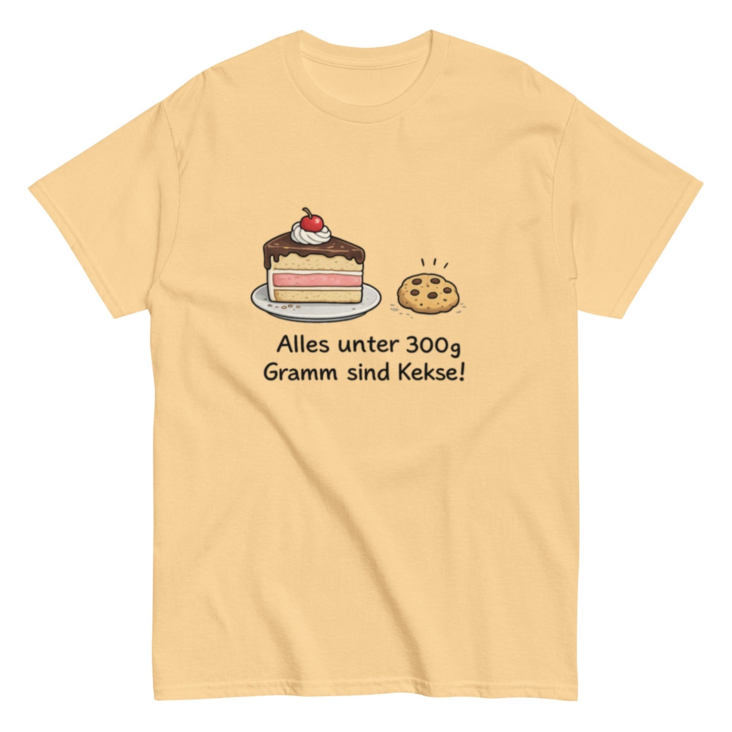 ALLES UNTER 300 GRAMM SIND KEKSE - Lustiges Herren T-Shirt - SprücheKüche - Druckfrisch & frech