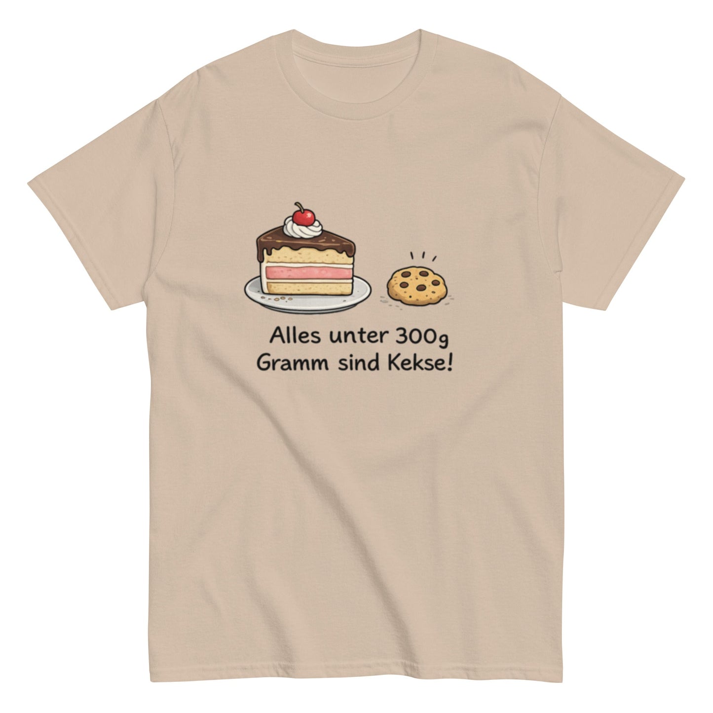 ALLES UNTER 300 GRAMM SIND KEKSE - Lustiges Herren T-Shirt - SprücheKüche - Druckfrisch & frech