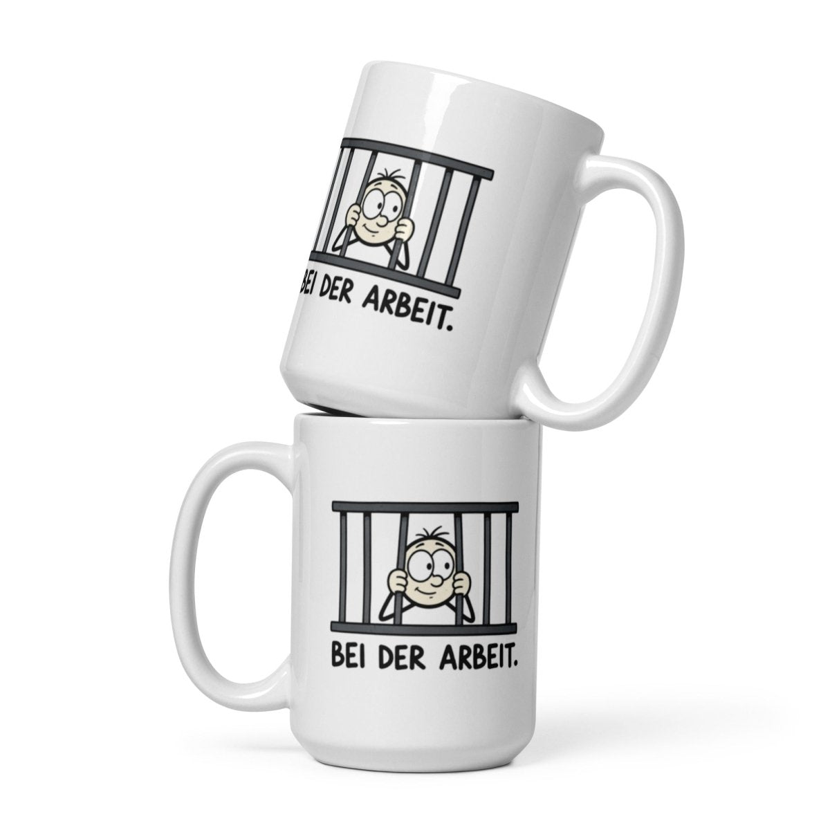 Bei der Arbeit - Lustige Tasse für deinen Arbeitsalltag - SprücheKüche - Druckfrisch & frech