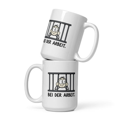 Bei der Arbeit - Lustige Tasse für deinen Arbeitsalltag - SprücheKüche - Druckfrisch & frech