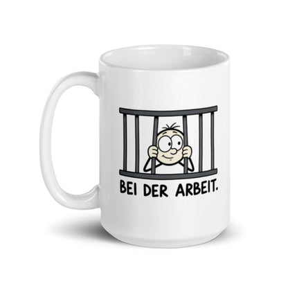 Bei der Arbeit - Lustige Tasse für deinen Arbeitsalltag - SprücheKüche - Druckfrisch & frech