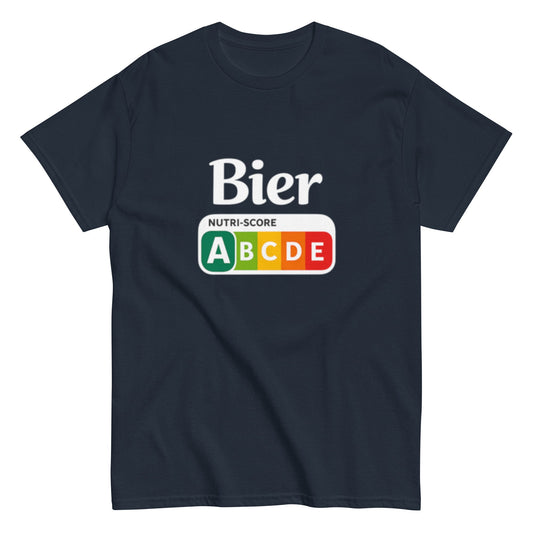 Bier Nutriscore A - Lustiges Unisex T-Shirt - SprücheKüche - Druckfrisch & frech
