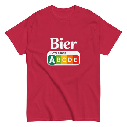 Bier Nutriscore A - Lustiges Unisex T-Shirt - SprücheKüche - Druckfrisch & frech
