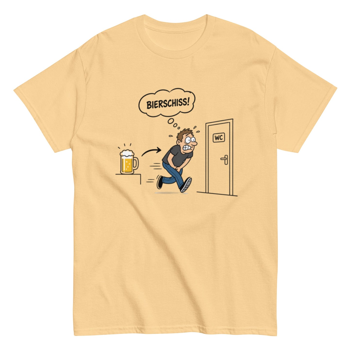 BIERSCHISS - Lustiges Bier Herren T-Shirt - SprücheKüche - Druckfrisch & frech