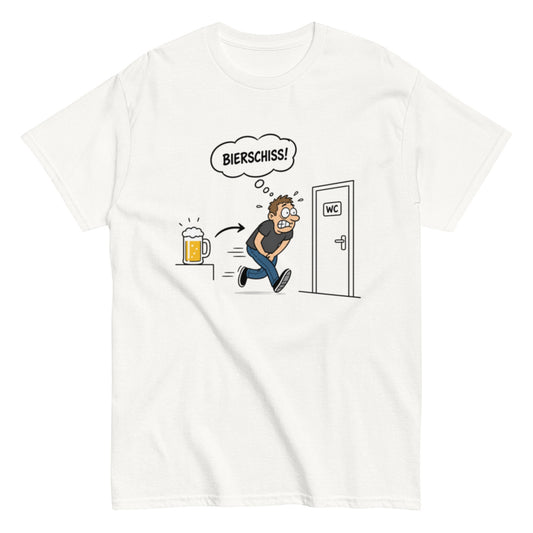 BIERSCHISS - Lustiges Bier Herren T-Shirt - SprücheKüche - Druckfrisch & frech