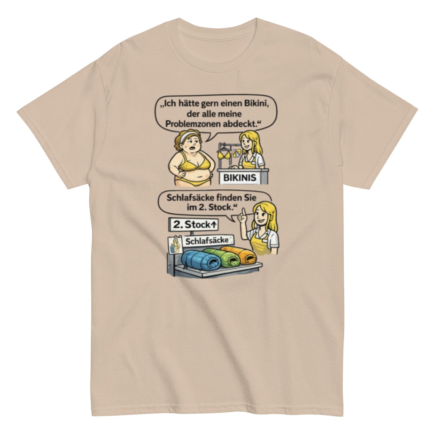 BIKINI PROBLEMZONE SCHLAFSACK - Lustiges Herren T-Shirt - SprücheKüche - Druckfrisch & frech