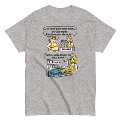 BIKINI PROBLEMZONE SCHLAFSACK - Lustiges Herren T-Shirt - SprücheKüche - Druckfrisch & frech