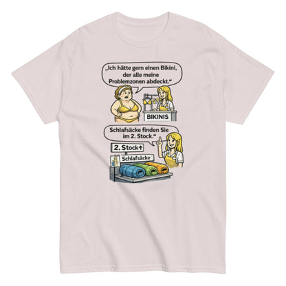 BIKINI PROBLEMZONE SCHLAFSACK - Lustiges Herren T-Shirt - SprücheKüche - Druckfrisch & frech