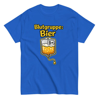 Blutgruppe Bier+ - Lustiges Unisex T-Shirt - SprücheKüche - Druckfrisch & frech