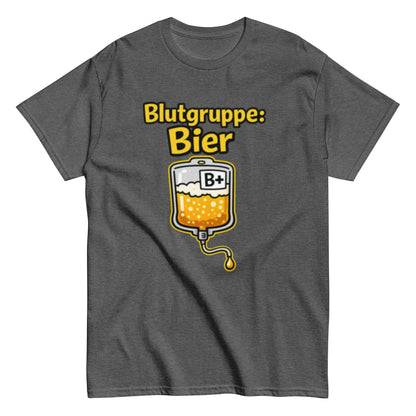 Blutgruppe Bier+ - Lustiges Unisex T-Shirt - SprücheKüche - Druckfrisch & frech