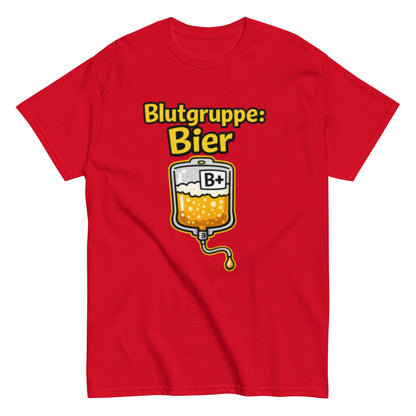 Blutgruppe Bier+ - Lustiges Unisex T-Shirt - SprücheKüche - Druckfrisch & frech