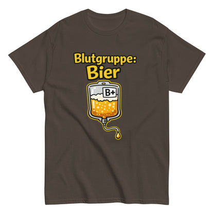 Blutgruppe Bier+ - Lustiges Unisex T-Shirt - SprücheKüche - Druckfrisch & frech