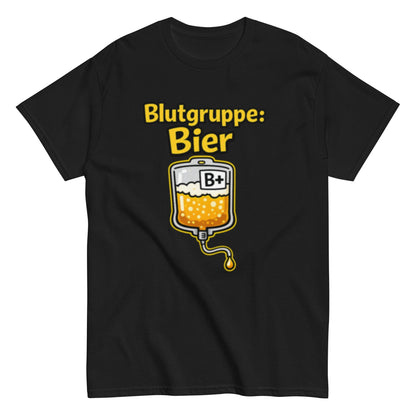 Blutgruppe Bier+ - Lustiges Unisex T-Shirt - SprücheKüche - Druckfrisch & frech