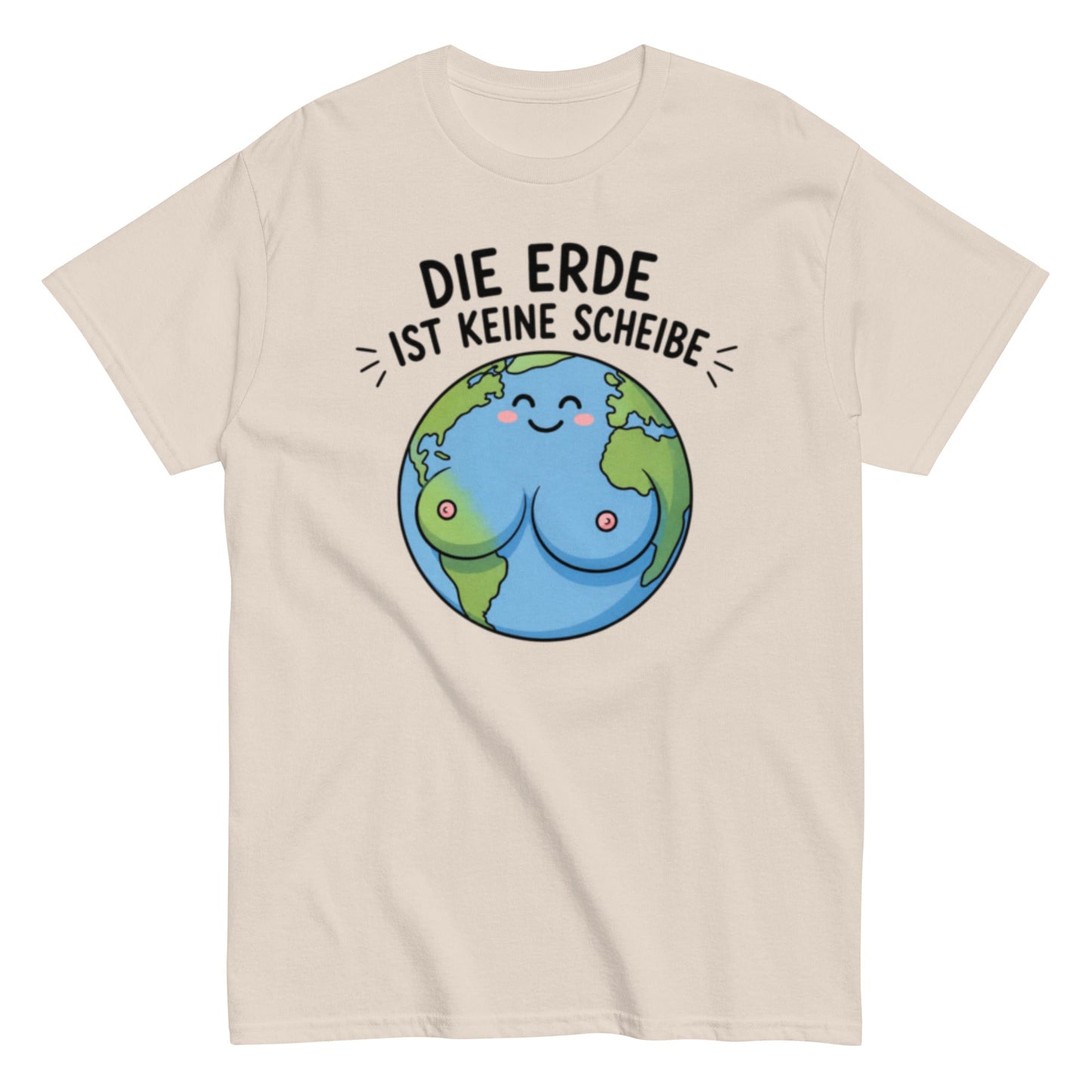 Die Erde ist keine Scheibe - Lustiges Unisex T-Shirt - SprücheKüche - Druckfrisch & frech