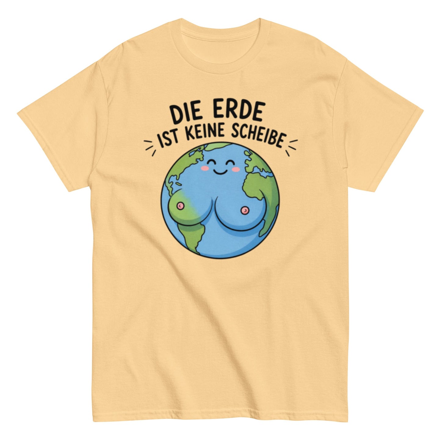 Die Erde ist keine Scheibe - Lustiges Unisex T-Shirt - SprücheKüche - Druckfrisch & frech