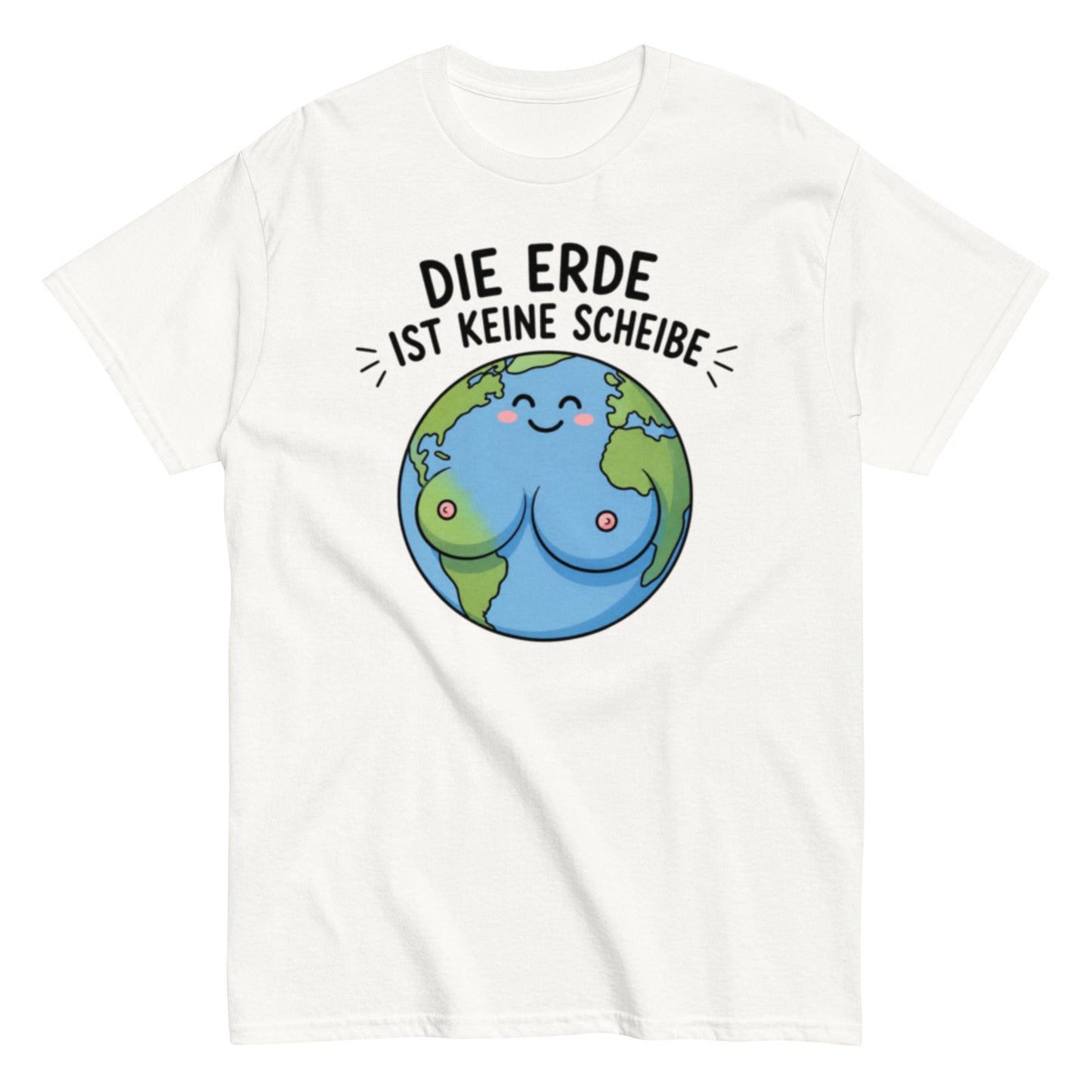 Die Erde ist keine Scheibe - Lustiges Unisex T-Shirt - SprücheKüche - Druckfrisch & frech