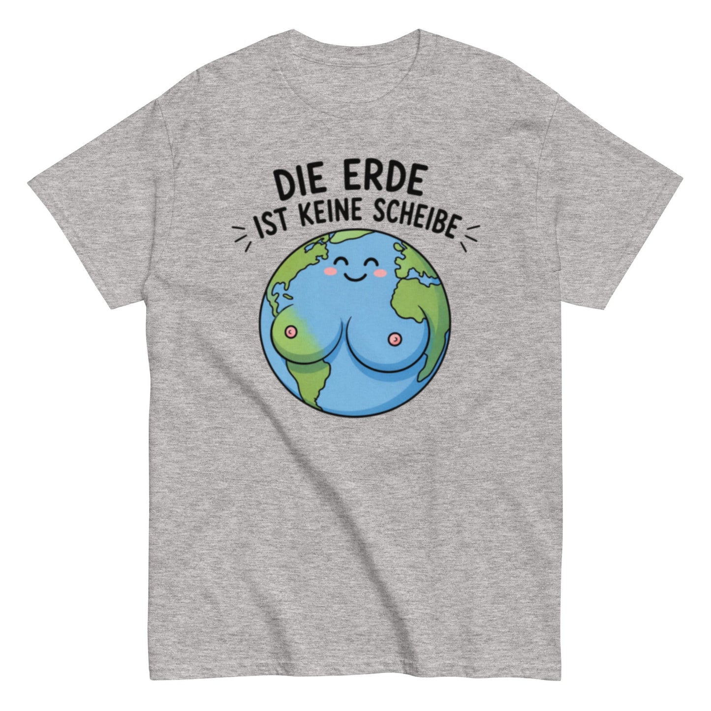 Die Erde ist keine Scheibe - Lustiges Unisex T-Shirt - SprücheKüche - Druckfrisch & frech
