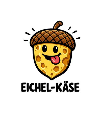 Eichel Käse Pflegehumor - Lustiges Unisex T-Shirt - SprücheKüche - Druckfrisch & frech