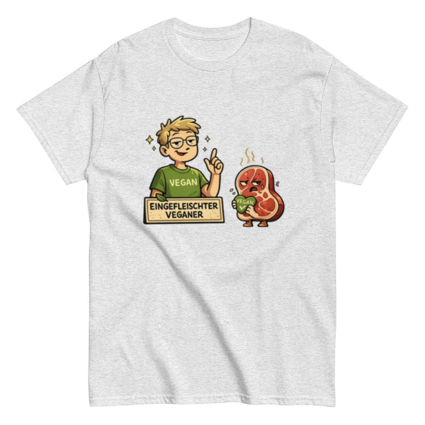 EINGEFLEISCHTER VEGANER - Lustiges Herren T-Shirt - SprücheKüche - Druckfrisch & frech