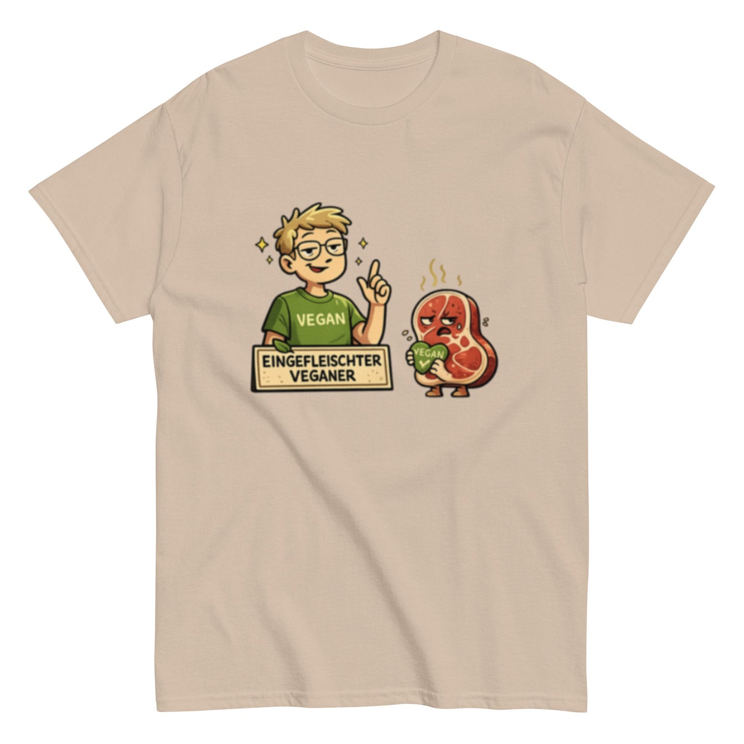 EINGEFLEISCHTER VEGANER - Lustiges Herren T-Shirt - SprücheKüche - Druckfrisch & frech