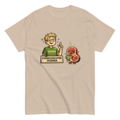 EINGEFLEISCHTER VEGANER - Lustiges Herren T-Shirt - SprücheKüche - Druckfrisch & frech