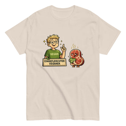 EINGEFLEISCHTER VEGANER - Lustiges Herren T-Shirt - SprücheKüche - Druckfrisch & frech