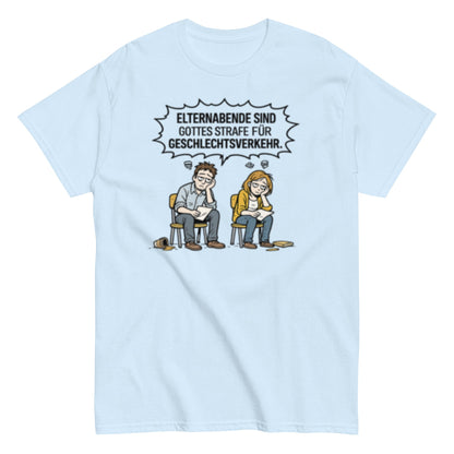 ELTERNABEND GOTTES STRAFE - Lustiges Herren T-Shirt - SprücheKüche - Druckfrisch & frech