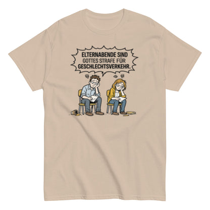 ELTERNABEND GOTTES STRAFE - Lustiges Herren T-Shirt - SprücheKüche - Druckfrisch & frech