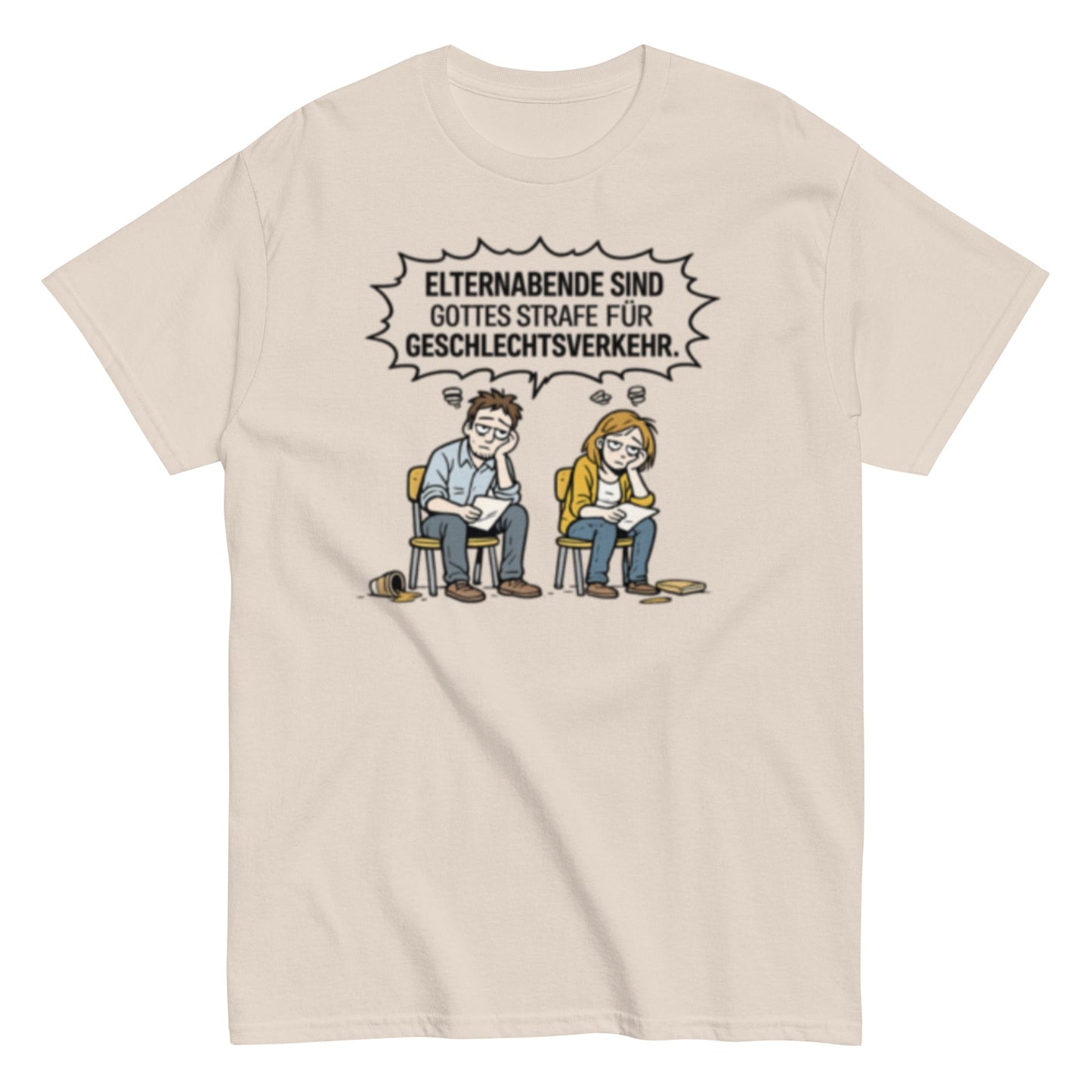 ELTERNABEND GOTTES STRAFE - Lustiges Herren T-Shirt - SprücheKüche - Druckfrisch & frech
