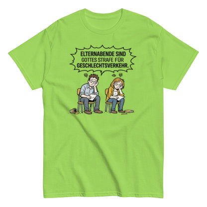 ELTERNABEND GOTTES STRAFE - Lustiges Herren T-Shirt - SprücheKüche - Druckfrisch & frech