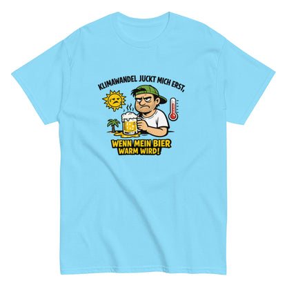 Es gibt keine Erderwärmung, außer das Bier wird warm - Lustiges Unisex T-Shirt - SprücheKüche - Druckfrisch & frech