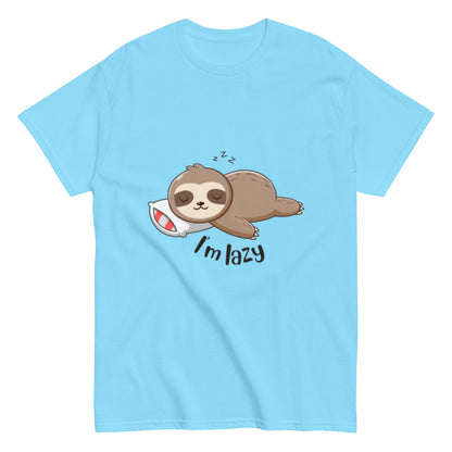 Faul? Eher Entspannt! Lustiges Unisex T-Shirt - SprücheKüche - Druckfrisch & frech