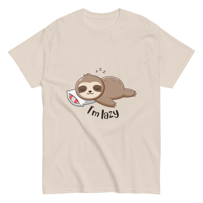 Faul? Eher Entspannt! Lustiges Unisex T-Shirt - SprücheKüche - Druckfrisch & frech