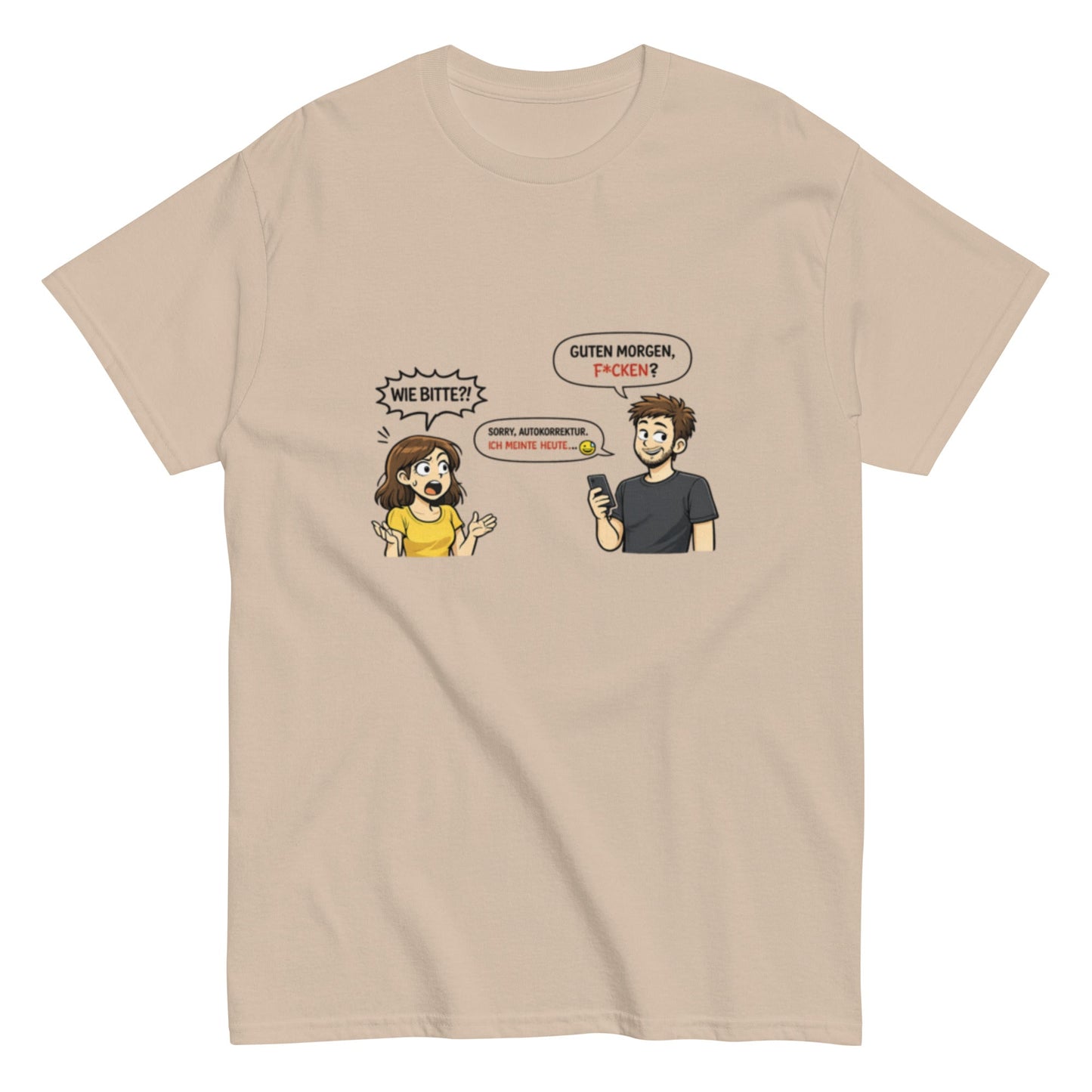 FICKEN? WIE BITTE? Frech - Lustiges Herren T-Shirt - SprücheKüche - Druckfrisch & frech