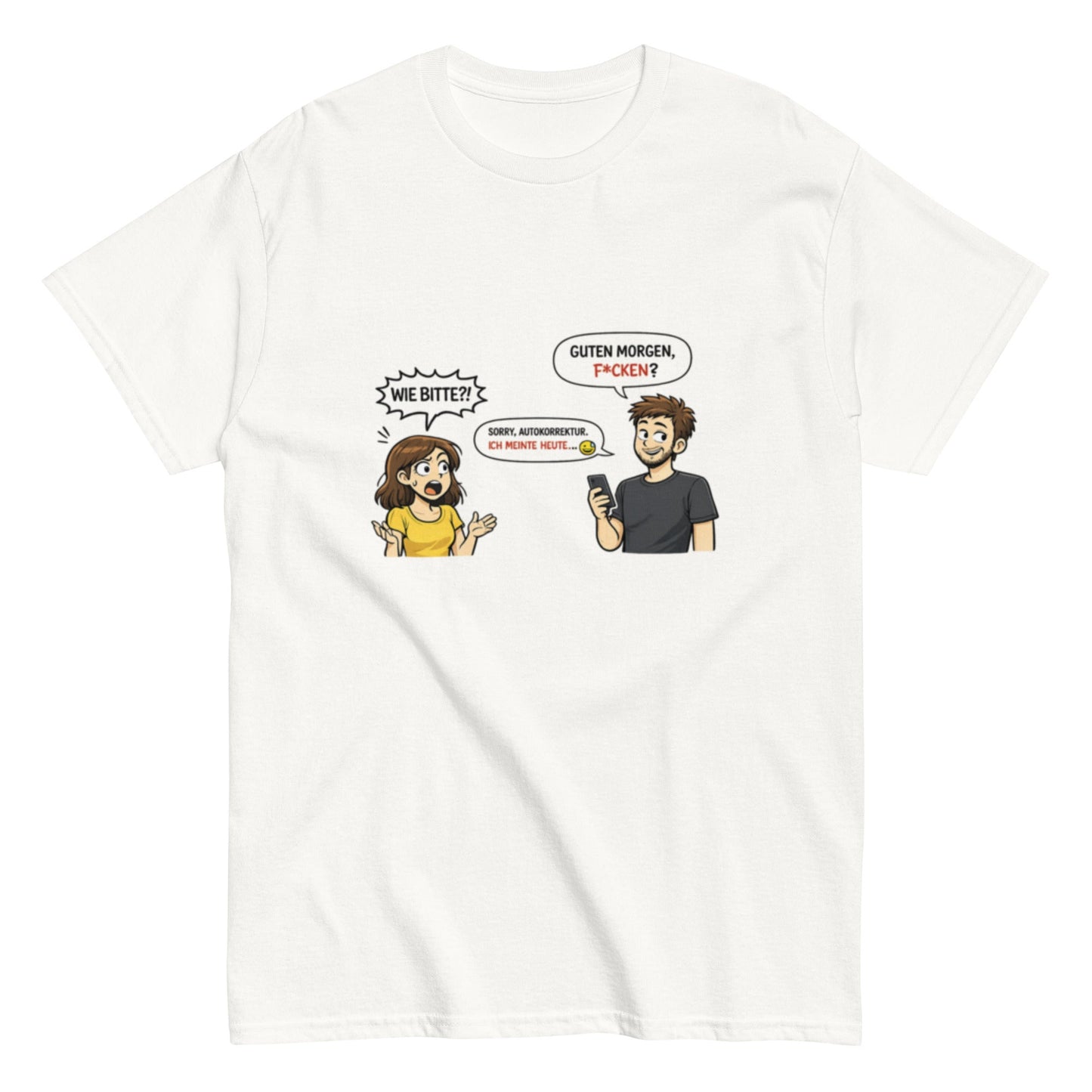FICKEN? WIE BITTE? Frech - Lustiges Herren T-Shirt - SprücheKüche - Druckfrisch & frech
