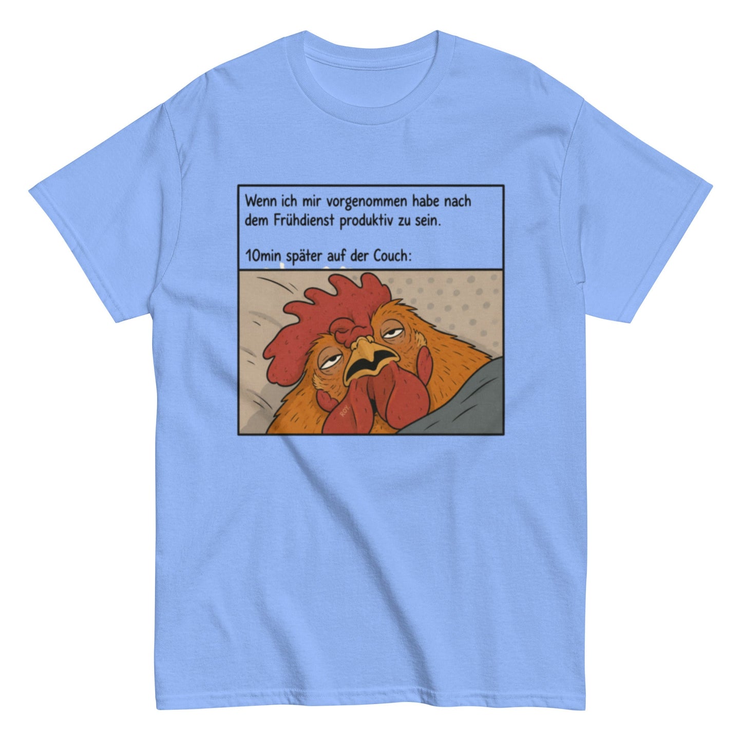 FRÜHDIENST 10 MIN COUCH - Lustiges Herren T-Shirt - SprücheKüche - Druckfrisch & frech